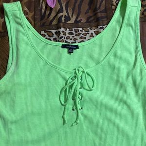 Women’s Plus Size Lime Green Bodysuit
